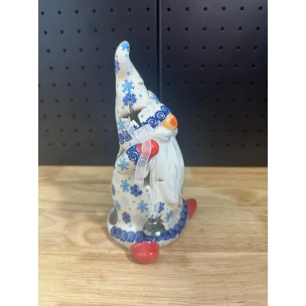 Boleslawiec Polish Pottery Gnome Winter 8” Tall
